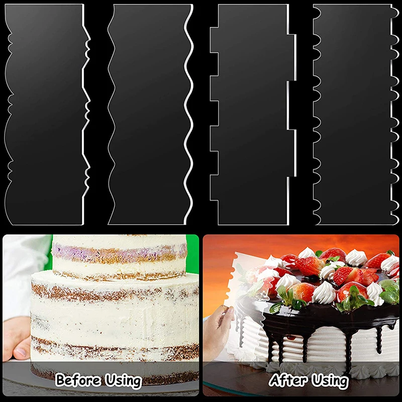 Cake Scraper Tool For Decoratin Acrylic Scraper Icing Smoother Double Edge Thickness For Cake Frosting Tools
Cake Scraper Tool For Decoratin Acrylic Scraper Icing Smoother Double Edge Thickness For Cake Frosting Tools