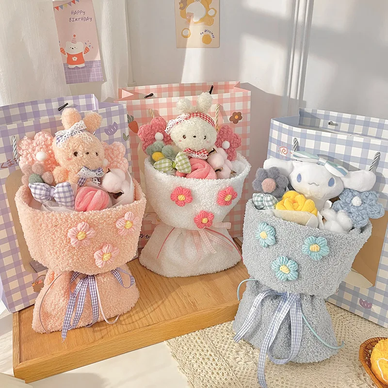 Sanrio Cinnamoroll Baby Plush Stuffed Doll Bouquet Cute Doll Flower Decoration High Appearance Exquisite Gift for Boys and Girls
Sanrio Cinnamoroll Baby Plush Stuffed Doll Bouquet Cute Doll Flower Decoration High Appearance Exquisite Gift for Boys and Girls