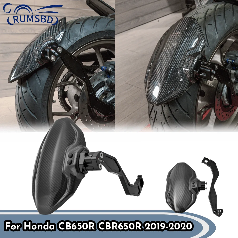 

Motorcycle Real Carbon Fiber Rear Wheel Hugger Fender Mudguard Splash Guard For Honda CB650R 2019 2020 CBR650R CB CBR 650R 650 R