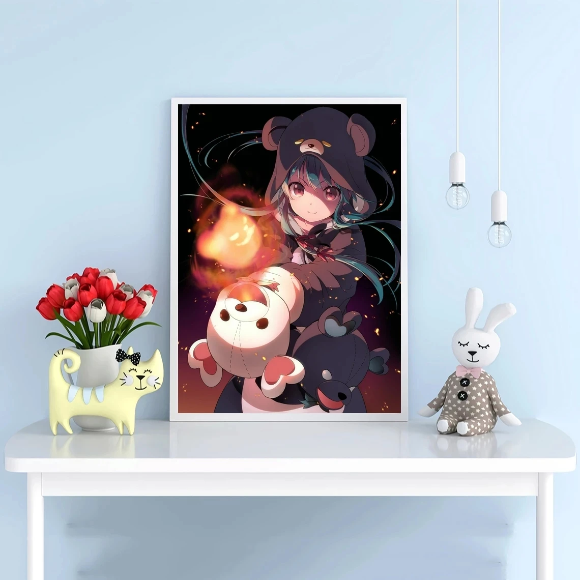 Добро пожаловать в постер аниме медведь Кума плакат из японского на холсте