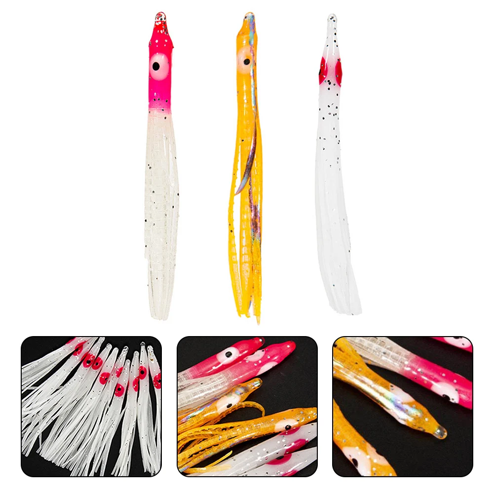 10pcs Luminous Squid Skirts Soft Lure Pesca 8cm Night Fishing Accessories Lure Bait Octopus Glow Rubber Artificial Bait For Tuna
10pcs Luminous Squid Skirts Soft Lure Pesca 8cm Night Fishing Accessories Lure Bait Octopus Glow Rubber Artificial Bait For Tuna