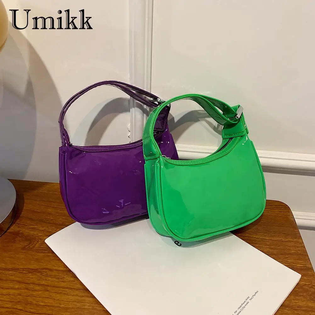 Women PU Patent Leather Handbag Lady Solid Color Zipper Top-handle Bag Solid Color Street Purse Handbags Underarm Bags New
Women PU Patent Leather Handbag Lady Solid Color Zipper Top-handle Bag Solid Color Street Purse Handbags Underarm Bags New