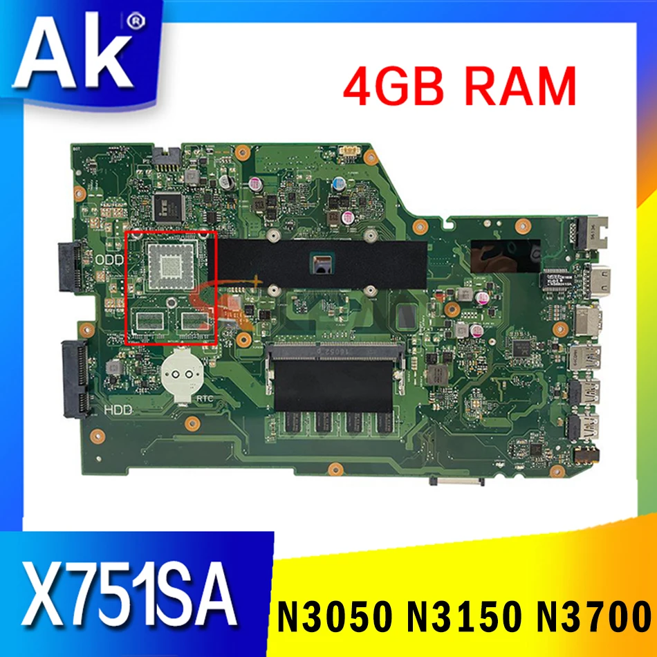 X751SA Laptop Motherboard For ASUS X751S X751SJ X751SV X751SA Notebook Mainboard N3700 N3710 N3150 N3160 N3050 N3060 4GB RAM
X751SA Laptop Motherboard For ASUS X751S X751SJ X751SV X751SA Notebook Mainboard N3700 N3710 N3150 N3160 N3050 N3060 4GB RAM