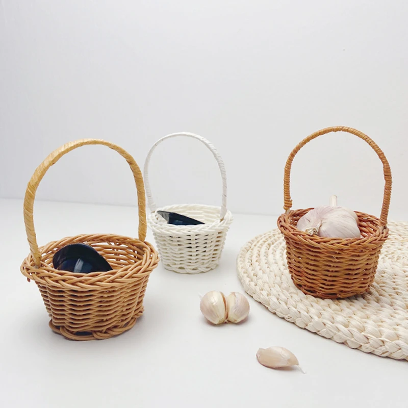Mini Hand Sundries Storage Baskets Kitchen Cute Rattan Weaving Basket Flower Pot Plastic Wall Hanging Basket Home Decoration
Mini Hand Sundries Storage Baskets Kitchen Cute Rattan Weaving Basket Flower Pot Plastic Wall Hanging Basket Home Decoration