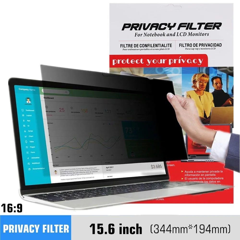 Защитная пленка для 15,6-дюймового экрана, для широкоформатного экрана ноутбука 16:9, 15,6 мм * 344 мм 
Защитная пленка для 15,6-дюймового экрана, для широкоформатного экрана ноутбука 16:9, 15,6 мм * 344 мм