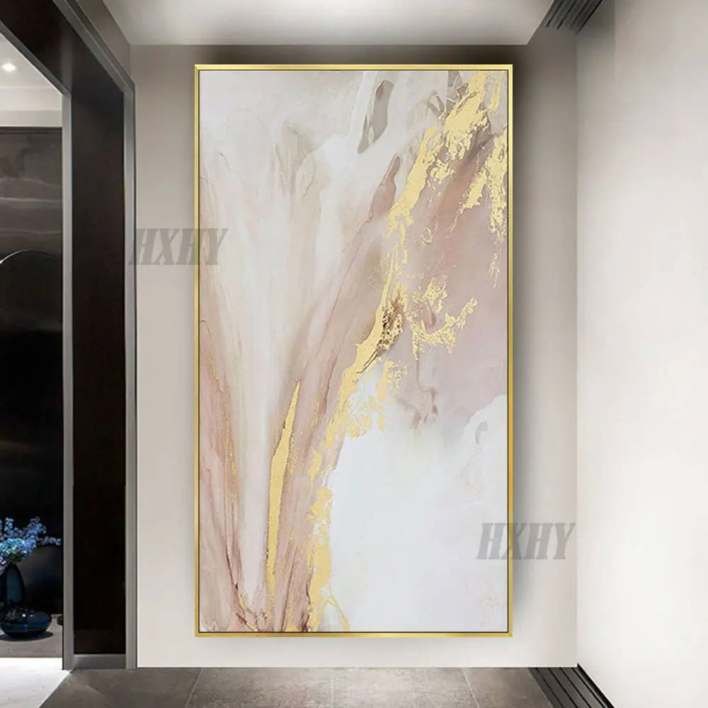 Large Wall Art Decor Paintings Hand-Painted Canvas Oil Painting Modern Abstract Gold Foil And Pink Textured Salon Mural For Home
Large Wall Art Decor Paintings Hand-Painted Canvas Oil Painting Modern Abstract Gold Foil And Pink Textured Salon Mural For Home