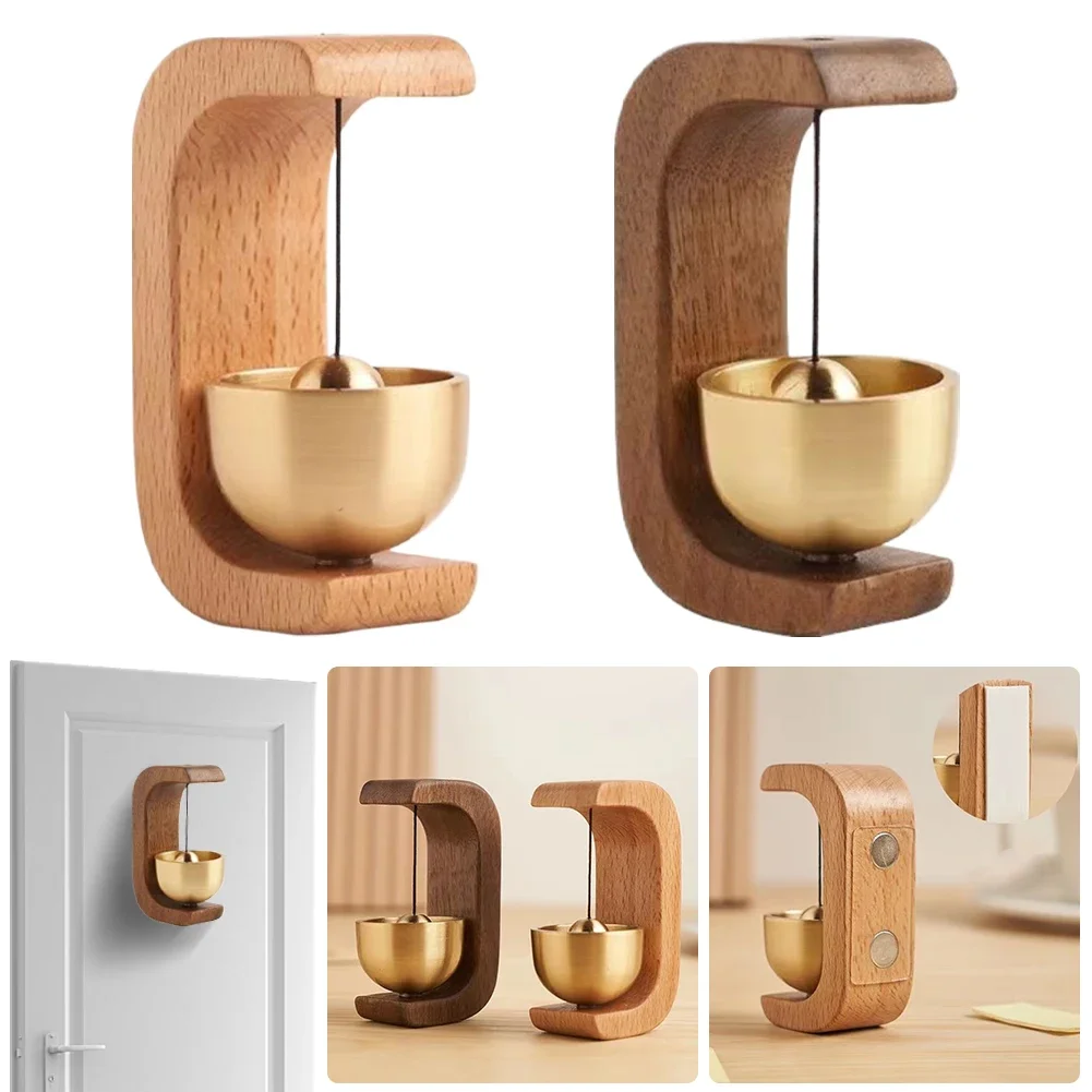 magnetyczny drewniany dzwonek do drzwi wiszący wietrzny dekoracyjny głośny wiatr Home Decor