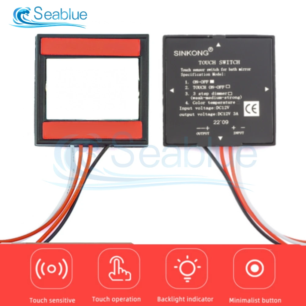 DC 5-12V Bathroom Mirror Switch Touch Switch Sensor Stepless LED Inductive Dimming Touch Switch for Led Light Mirror Headlight
DC 5-12V Bathroom Mirror Switch Touch Switch Sensor Stepless LED Inductive Dimming Touch Switch for Led Light Mirror Headlight