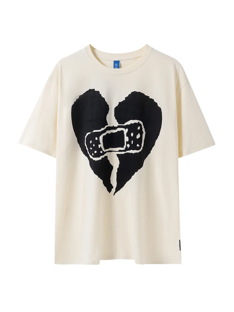 Черная футболка с мультяшным принтом и коротким рукавом, женский летний топ в американском уличном стиле, новинка, для влюбленных в стиле хип-хоп, тонкий женский топ с круглым вырезом
Черная футболка с мультяшным принтом и коротким рукавом, женский летний топ в американском уличном стиле, новинка, для влюбленных в стиле хип-хоп, тонкий женский топ с круглым вырезом