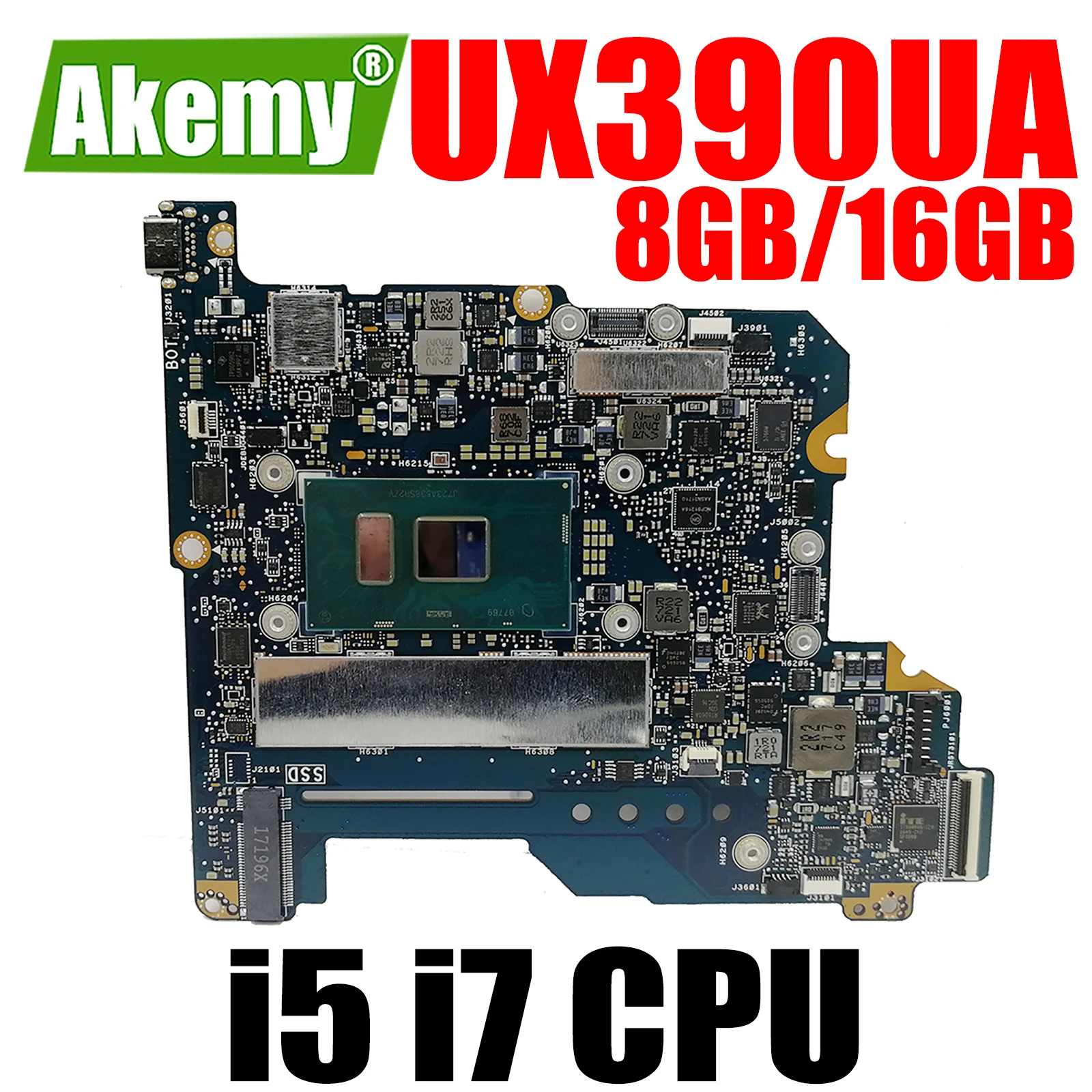 For ASUS Laptop Motherboard ZenBook 3 UX390 UX390U UX390UA UX390UAK Mainboard I5-7th Gen I7-7th Gen CPU 8GB 16GB RAM
For ASUS Laptop Motherboard ZenBook 3 UX390 UX390U UX390UA UX390UAK Mainboard I5-7th Gen I7-7th Gen CPU 8GB 16GB RAM