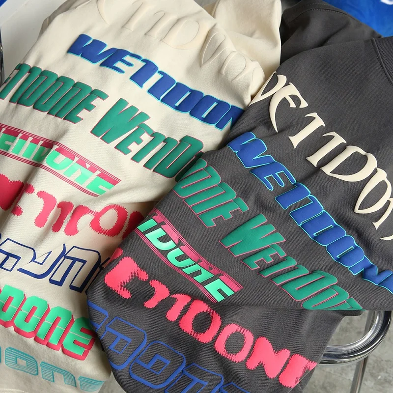 Summer WE11DONE Short-sleeved T-shirt Men Women Barrage Neon Print Couple T Shirts
Summer WE11DONE Short-sleeved T-shirt Men Women Barrage Neon Print Couple T Shirts