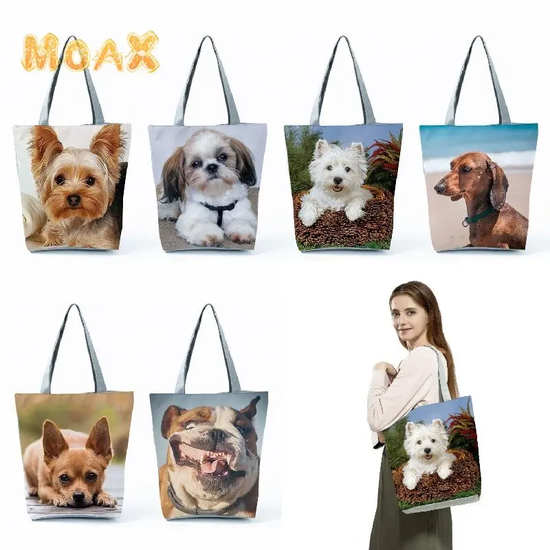 Cute West Dog Shoulder Bag Women Groceries Handbags Customizable Pug Retriever Shopping Bags Foldable Large Capacity Storage Bag
Cute West Dog Shoulder Bag Women Groceries Handbags Customizable Pug Retriever Shopping Bags Foldable Large Capacity Storage Bag