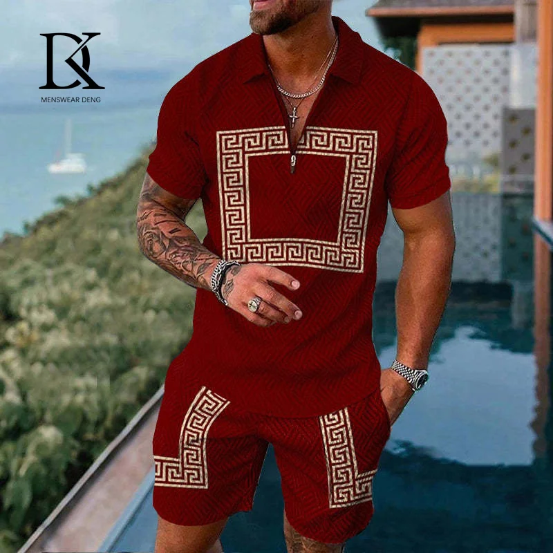Men's Polo Shirts&Shorts 2 Piece Set Fashion Brand Casual Suit Zipper Lapel T-shirt Short Sleeve Tracksuit Male Jogger Outfits
Men's Polo Shirts&Shorts 2 Piece Set Fashion Brand Casual Suit Zipper Lapel T-shirt Short Sleeve Tracksuit Male Jogger Outfits