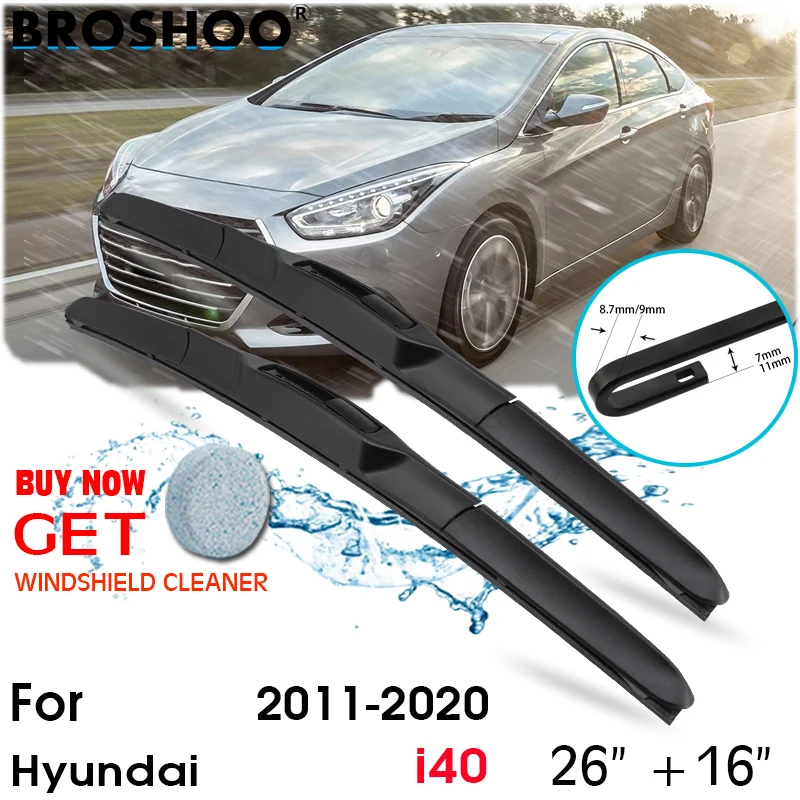 Car Wiper Blade Front Window Windscreen Windshield Wiper Blades J hook Auto Accessories For Hyundai i40 26"+16" 2011-2020
Car Wiper Blade Front Window Windscreen Windshield Wiper Blades J hook Auto Accessories For Hyundai i40 26"+16" 2011-2020