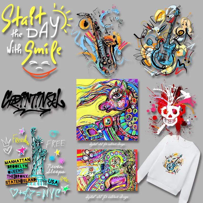 Abstract Art Paint Pony, Musical Guitar Character Patch for Clothing Heat Transfer PVC Patch Cheap Manualidades
Abstract Art Paint Pony, Musical Guitar Character Patch for Clothing Heat Transfer PVC Patch Cheap Manualidades