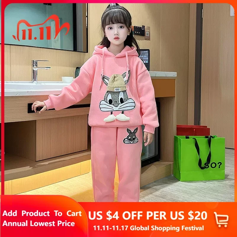 Winter Children Clothes Sets Warm Sweater Kids Suit Girl Fleece Hoodies Pullover Sweatshirt Pant 2pcs Set Cartoon Rabbit Outfits
Winter Children Clothes Sets Warm Sweater Kids Suit Girl Fleece Hoodies Pullover Sweatshirt Pant 2pcs Set Cartoon Rabbit Outfits