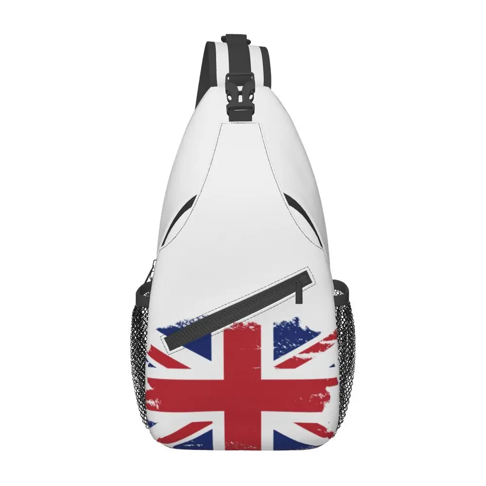 

UK Flag Sling Chest Bag Custom Union Jack British Proud Shoulder Crossbody Backpack for Men Traveling Daypack