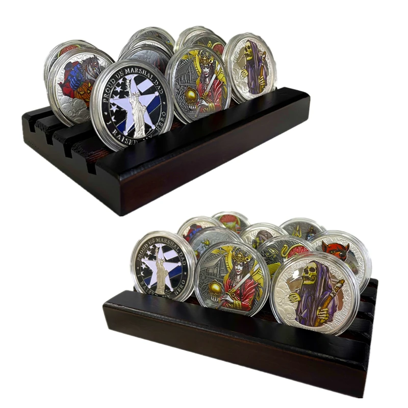 Display Case Stand Home Decor 4 Rows Challenge Coin Wood Display Holder Holds 12-16 Coins US Army Navy Military Collectible Coin
Display Case Stand Home Decor 4 Rows Challenge Coin Wood Display Holder Holds 12-16 Coins US Army Navy Military Collectible Coin