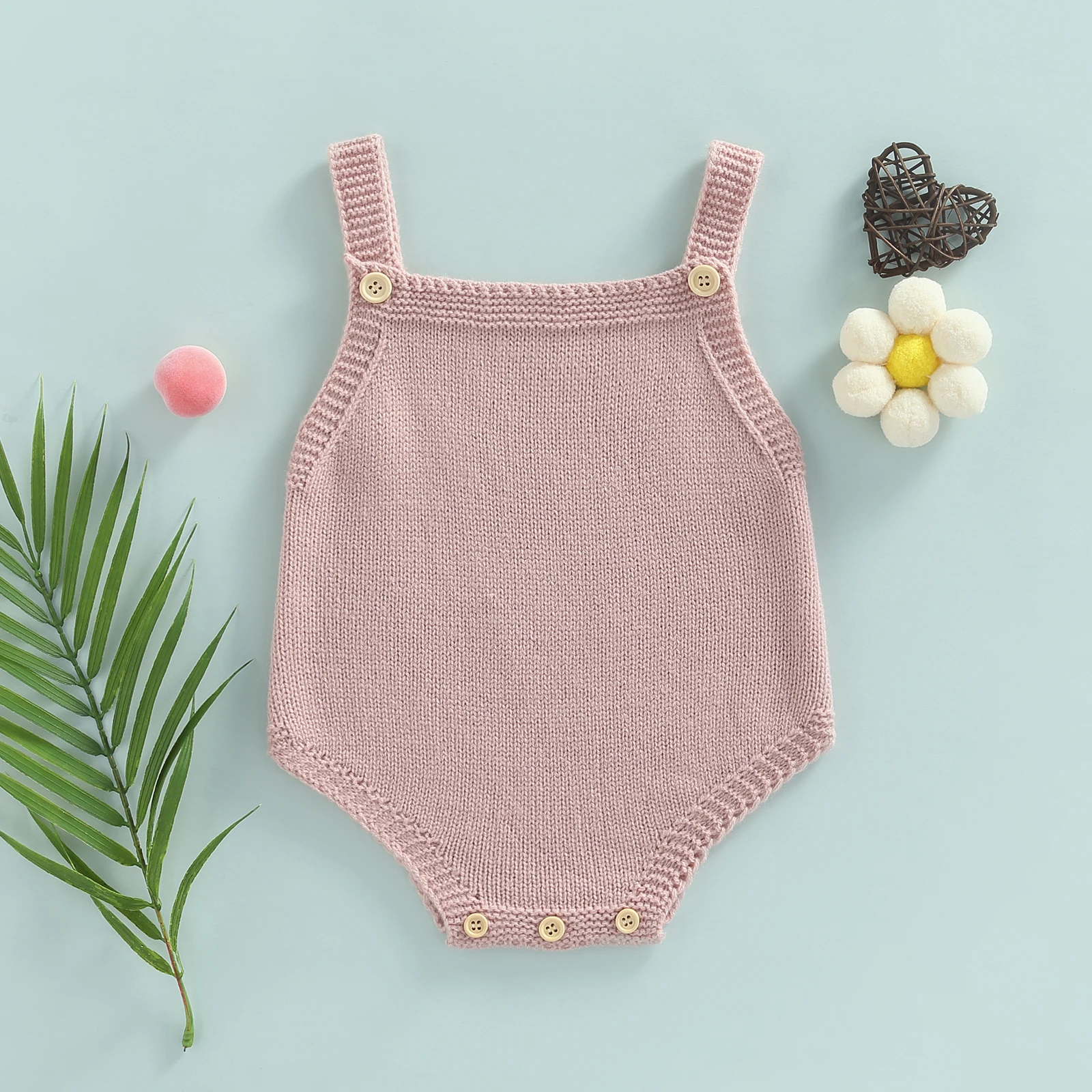 Newborn Sleeveless Knit Bodysuit Toddler Casual Solid Color Boat Neck Button Romper Jumpsuit
Newborn Sleeveless Knit Bodysuit Toddler Casual Solid Color Boat Neck Button Romper Jumpsuit