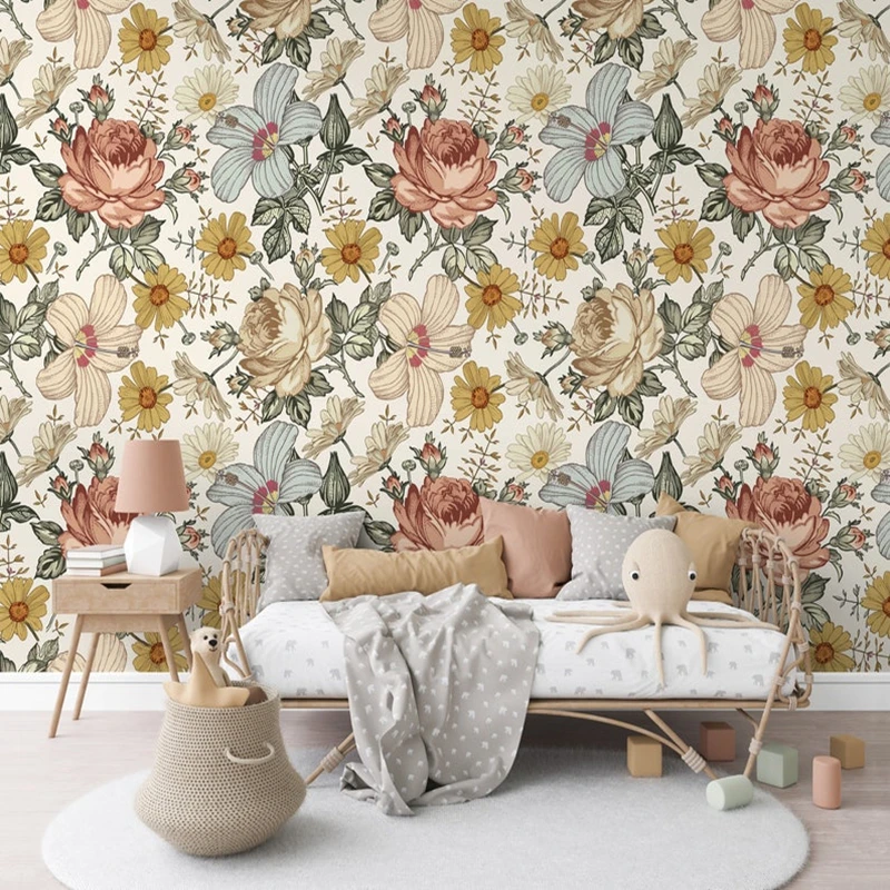 Papel De Parede 3d Vintage Floral for Home Decor Large Scale Wallpaper Floral Art Deco Wall Murals Living Room Decoration
Papel De Parede 3d Vintage Floral for Home Decor Large Scale Wallpaper Floral Art Deco Wall Murals Living Room Decoration