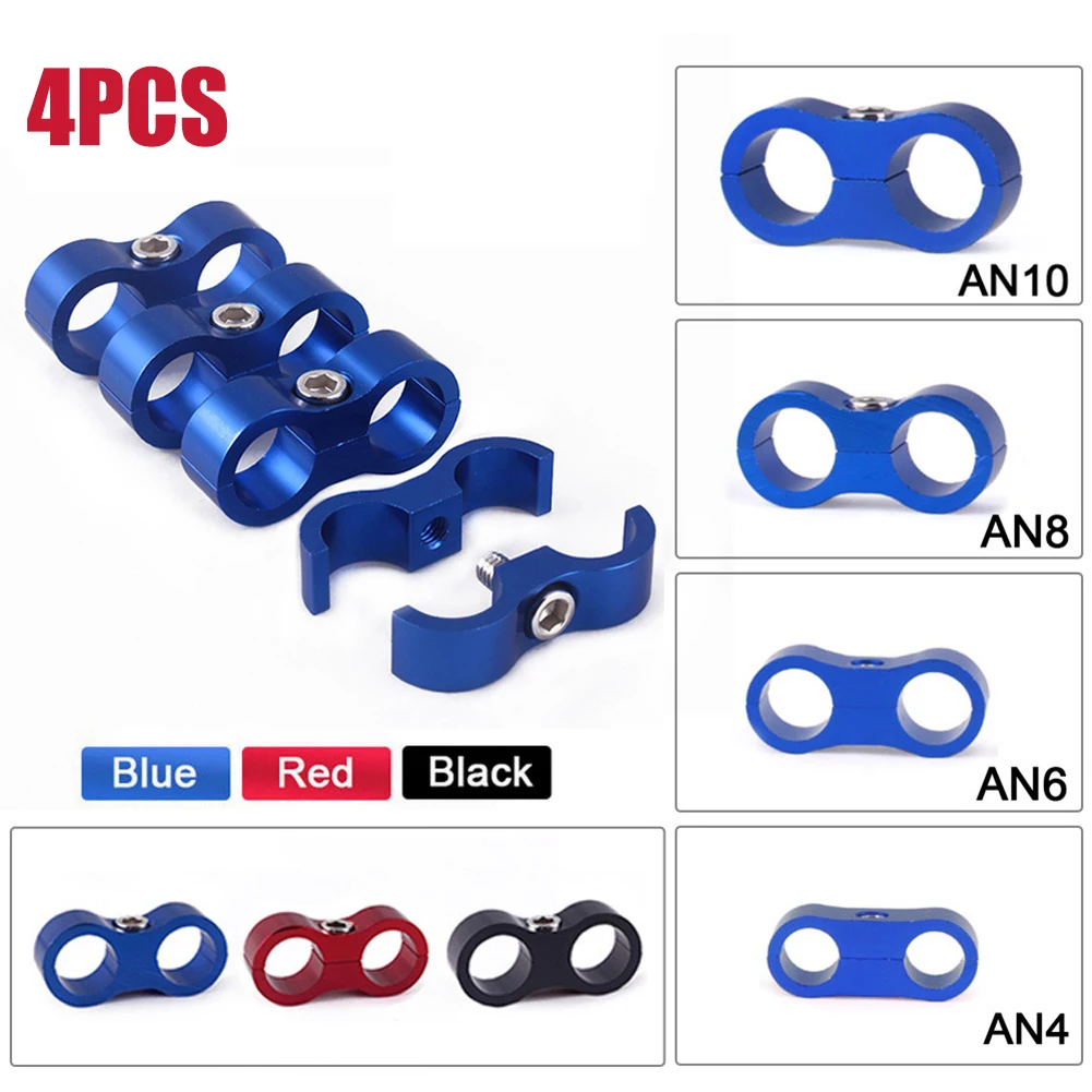 4Pcs AN4 AN6 AN8 AN10 Hose Separator Clamp Aluminum Alloy Billet Fuel Line Mounting Clamp Hose Fitting for Oil Brake Water Line
4Pcs AN4 AN6 AN8 AN10 Hose Separator Clamp Aluminum Alloy Billet Fuel Line Mounting Clamp Hose Fitting for Oil Brake Water Line
