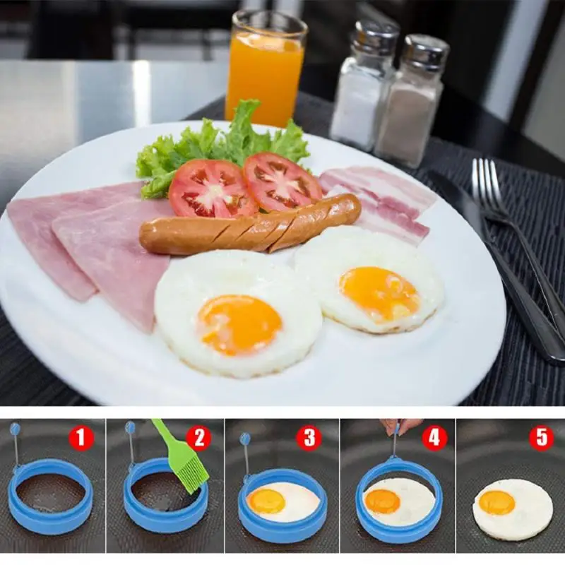 Ring Fried Egg Mold Food Grade Silicone Ring-Shaped Egg Breakfast Baking Heat Resistant Cook Multi-function Molds Kitchen Tools
Ring Fried Egg Mold Food Grade Silicone Ring-Shaped Egg Breakfast Baking Heat Resistant Cook Multi-function Molds Kitchen Tools