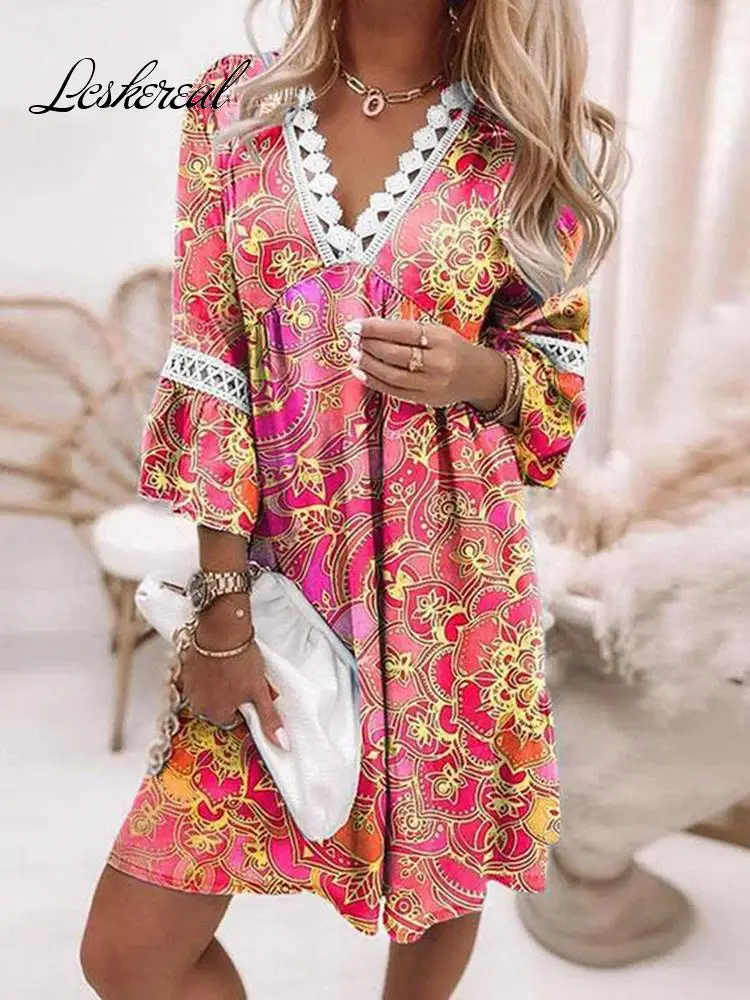 Женское винтажное мини-платье в стиле бохо, свободное Повседневное платье с V-образным вырезом и принтом, элегантное кружевное платье для от...
Женское винтажное мини-платье в стиле бохо, свободное Повседневное платье с V-образным вырезом и принтом, элегантное кружевное платье для от...