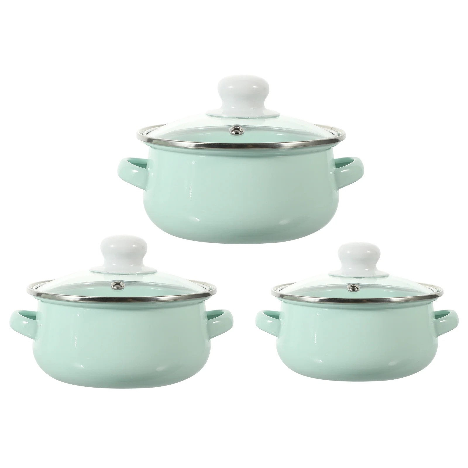 3 Pcs Stock Pot Sauce Pan Handle Decorative Enamel Soup Stove Top Cooking Instant Noodles Small Universal Saucepan Enamelware
3 Pcs Stock Pot Sauce Pan Handle Decorative Enamel Soup Stove Top Cooking Instant Noodles Small Universal Saucepan Enamelware