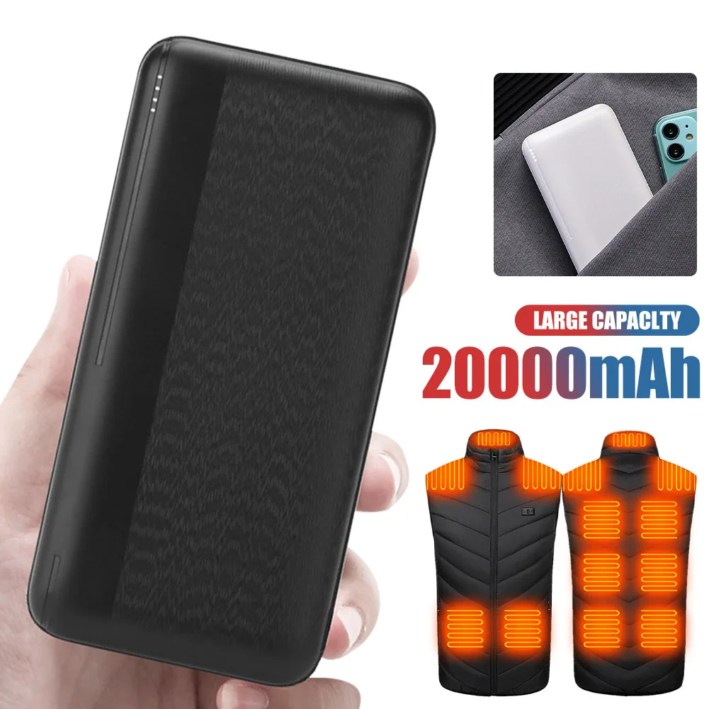 1PCS 10000mAh/20000mAh Large Capacity Power Bank 5V/2A Portable Quick Charger External Battery Pack For Heating Vest Jacket
1PCS 10000mAh/20000mAh Large Capacity Power Bank 5V/2A Portable Quick Charger External Battery Pack For Heating Vest Jacket