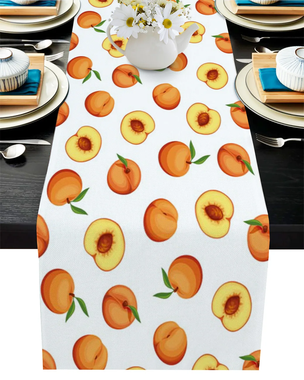 Peach Fruit Love Yellow Orange Wedding Table Decoration Coffee Table Decor Dinner Table Decoration Table Runner Luxury
Peach Fruit Love Yellow Orange Wedding Table Decoration Coffee Table Decor Dinner Table Decoration Table Runner Luxury