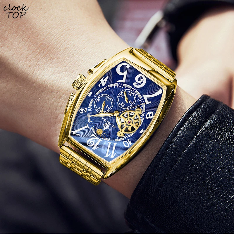 Full Automatic Watch for Men Luxury Mechanical Tonneau Wristwatch Male Stainless Steel Band Relogio Masculino reloj para hombre
Full Automatic Watch for Men Luxury Mechanical Tonneau Wristwatch Male Stainless Steel Band Relogio Masculino reloj para hombre