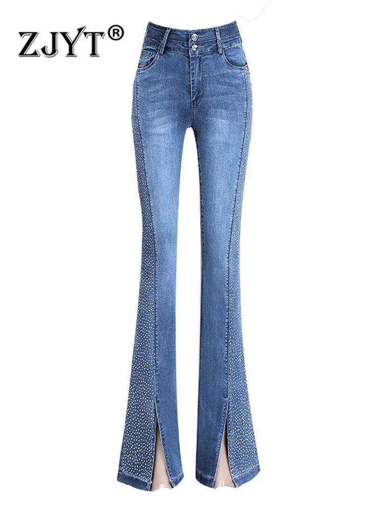 ZJYT 2022 New Spring Luxury Diamonds Full Length Denim Pants for Women Fashion High Waist Casual Jeans Female Trousers Ladies
ZJYT 2022 New Spring Luxury Diamonds Full Length Denim Pants for Women Fashion High Waist Casual Jeans Female Trousers Ladies