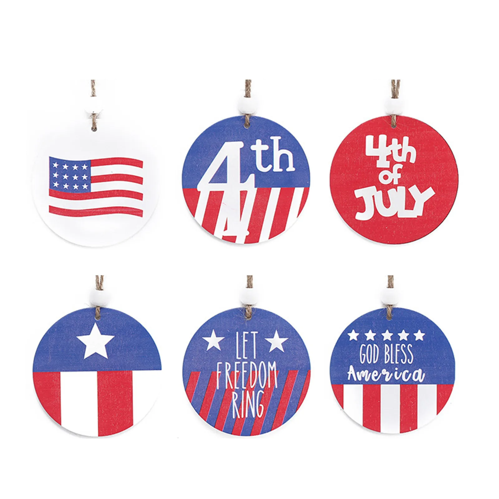 6Pcs 4th Of July Ornaments Wooden Round American Flags Pendants 7x7 Cm Round Wooden Slices Decorations For Indoor Outdoor
6Pcs 4th Of July Ornaments Wooden Round American Flags Pendants 7x7 Cm Round Wooden Slices Decorations For Indoor Outdoor