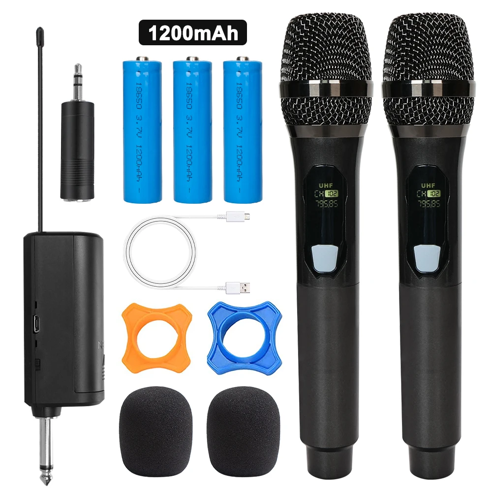 dual-channel UHF wireless microphone UHF Dual Handheld Mic with 1200mAh Rechargeable Receiver For for karaoke wedding party KTV
dual-channel UHF wireless microphone UHF Dual Handheld Mic with 1200mAh Rechargeable Receiver For for karaoke wedding party KTV