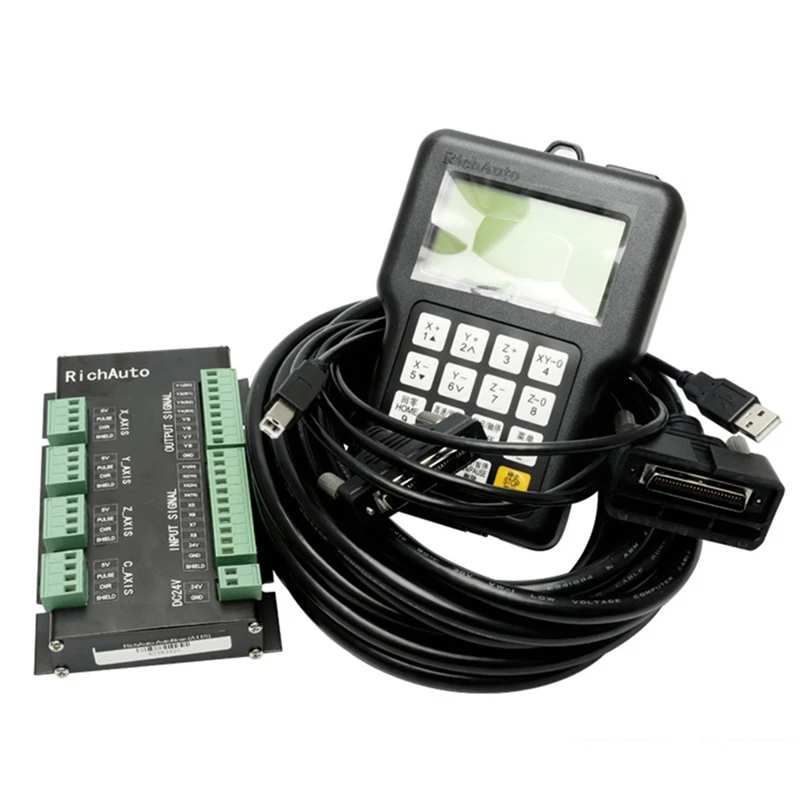 

3-осевой пульт дистанционного управления для Richauto DSP A11 CNC контроллер A11S A11E A11C для ЧПУ гравировки резки английский