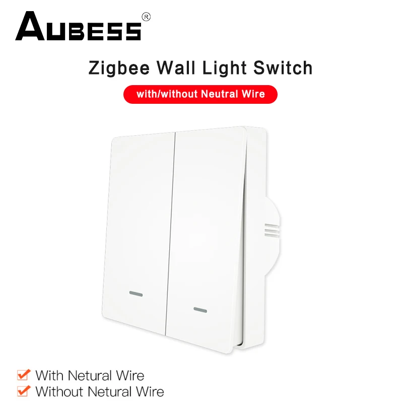 Умный выключатель Aubess ZigBee, настенный светильник ключатель с несколькими кнопками, работает с Alexa Google Home, автоматизация умного дома, 2/3 клавиш...
Умный выключатель Aubess ZigBee, настенный светильник ключатель с несколькими кнопками, работает с Alexa Google Home, автоматизация умного дома, 2/3 клавиш...