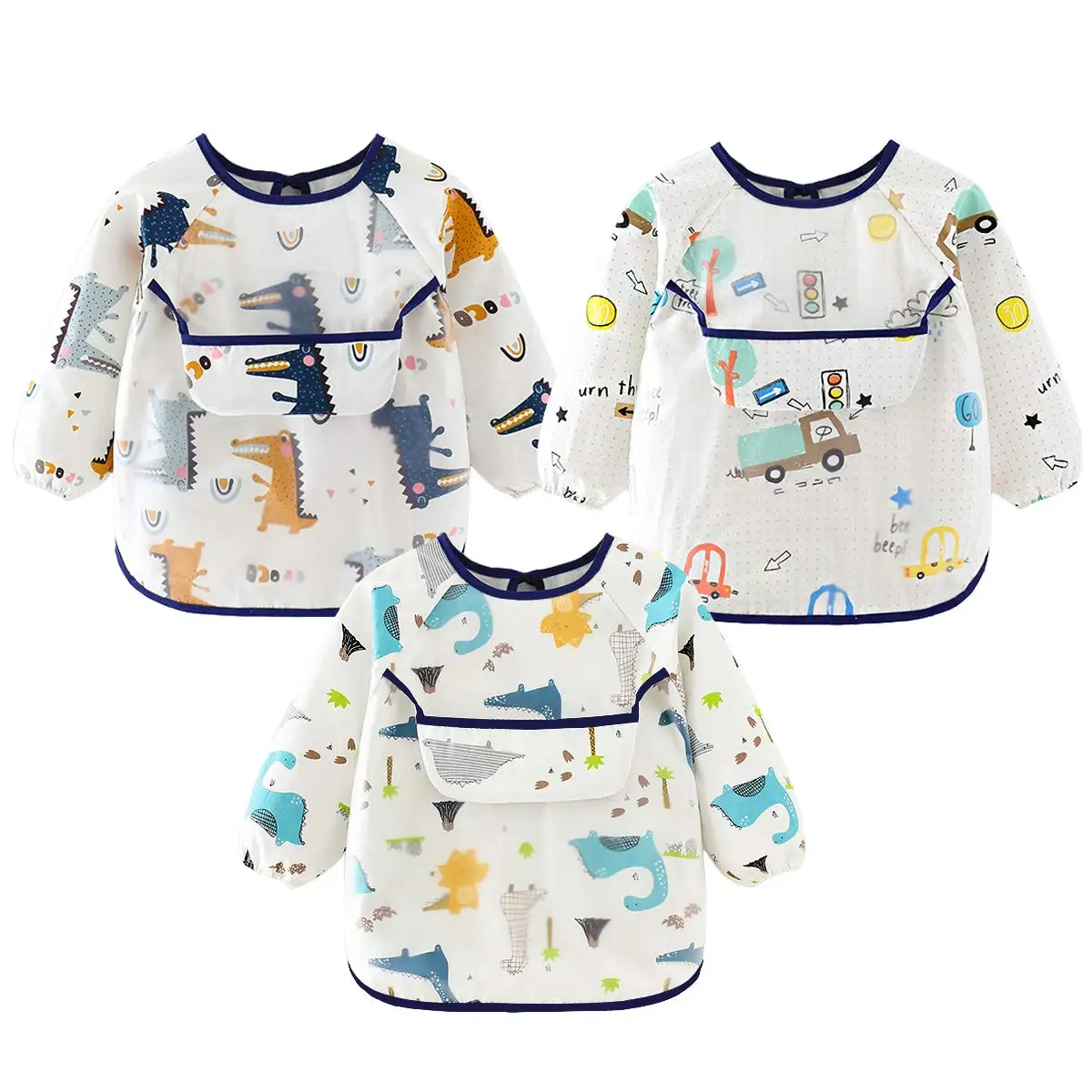3PCS Baby Kids Toddler Long Sleeve Scarf Waterproof Art Smock Feeding Bib Apron Pocket Infant Boys Girls Burp Cloth Bandana Bibs
3PCS Baby Kids Toddler Long Sleeve Scarf Waterproof Art Smock Feeding Bib Apron Pocket Infant Boys Girls Burp Cloth Bandana Bibs