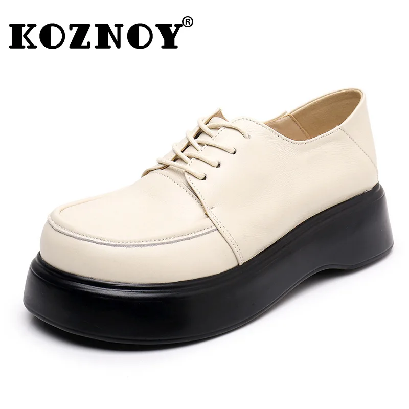 Koznoy 4.5cm Retro Ethnic Genuine Leather Platform Wedge Summer Women Round Toe Non Slip Leisure Big Size Flats Lace Up Shoes
Koznoy 4.5cm Retro Ethnic Genuine Leather Platform Wedge Summer Women Round Toe Non Slip Leisure Big Size Flats Lace Up Shoes