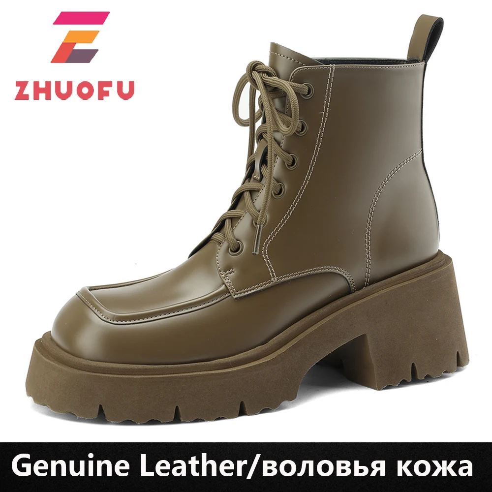 Женские ботинки ZHUOFU Marton из коровьей кожи, ботильоны с круглым носком, массивная обувь для женщин, однотонные ботинки на платформе, ботинки д...
Женские ботинки ZHUOFU Marton из коровьей кожи, ботильоны с круглым носком, массивная обувь для женщин, однотонные ботинки на платформе, ботинки д...