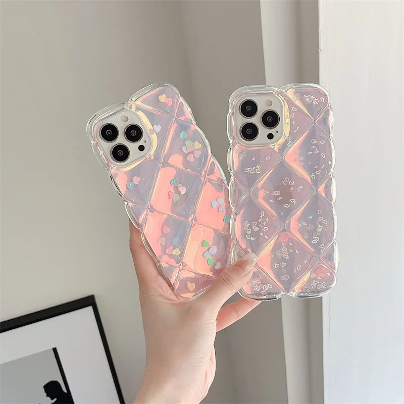 3D Laser Gradient Love Heart Diamond Transparent Phone case For iPhone 13 Pro Max 12 11 XR XS MAX Shockproof Soft Silicone Cover
3D Laser Gradient Love Heart Diamond Transparent Phone case For iPhone 13 Pro Max 12 11 XR XS MAX Shockproof Soft Silicone Cover
