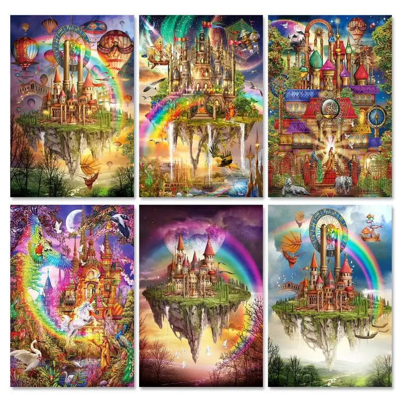 RUOPOTY 5D Full Square Diamond Painting Rainbow Castle Embroidery Picture Landscape Unique Gift Handicraft Handiwork Art
RUOPOTY 5D Full Square Diamond Painting Rainbow Castle Embroidery Picture Landscape Unique Gift Handicraft Handiwork Art
