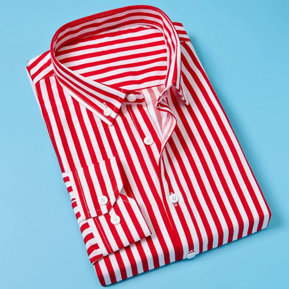 Long Sleeve Fashion Men Shirt Casual Top Vertical Stripes Spring Autumn Business Top
Long Sleeve Fashion Men Shirt Casual Top Vertical Stripes Spring Autumn Business Top
