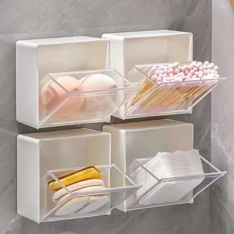 2pcs Wall Mounted Storage Boxes Plastic Dustproof Bathroom Organizer for Cotton Swabs Makeup Adhesive Small Jewelry Holder Box
2pcs Wall Mounted Storage Boxes Plastic Dustproof Bathroom Organizer for Cotton Swabs Makeup Adhesive Small Jewelry Holder Box