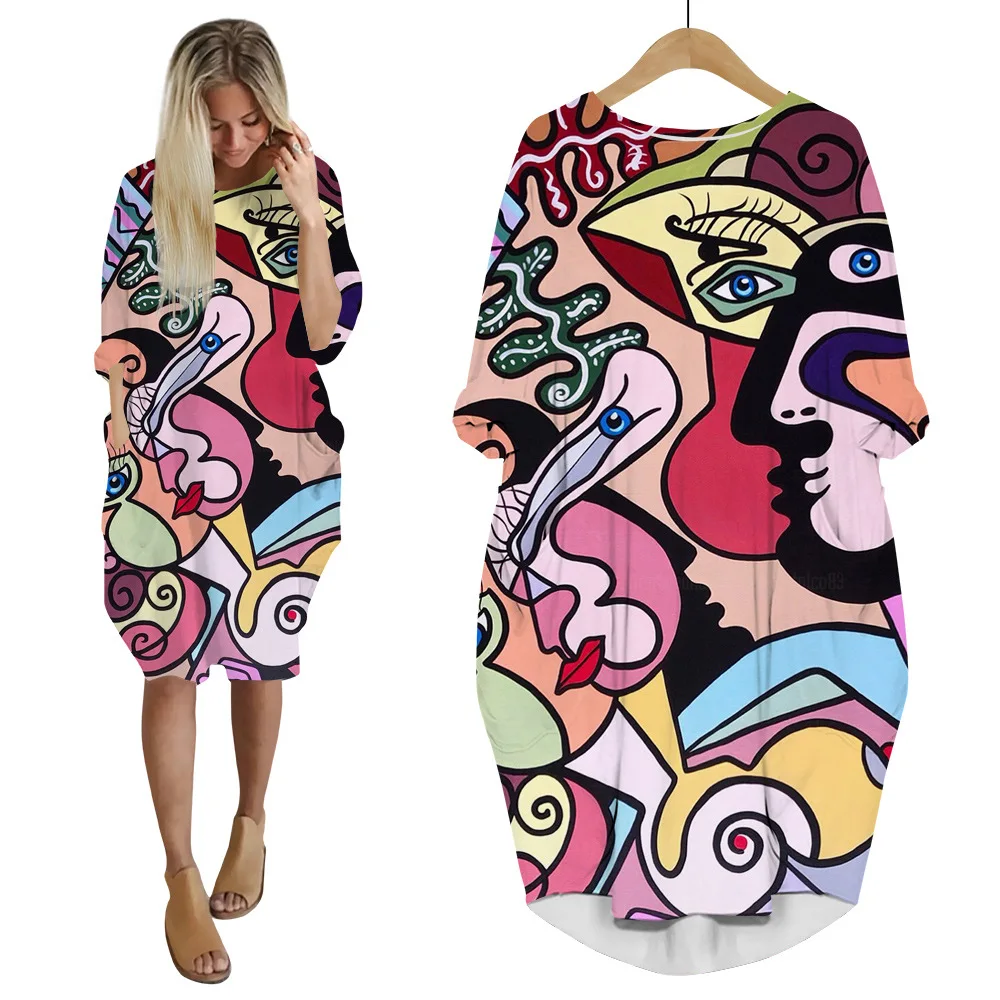 3D digital printing long-sleeved dress, Polynesian style casual women's wear, hot sale
3D digital printing long-sleeved dress, Polynesian style casual women's wear, hot sale