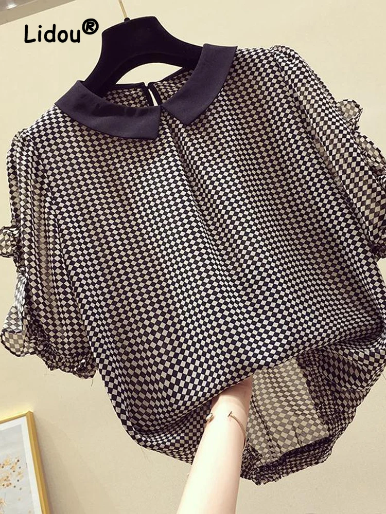 Elegance Fashion Floral All-match Women's Clothing Tops New Classic Summer Short Sleeve Polo Collar Chiffon Pullover Shirt 2022
Elegance Fashion Floral All-match Women's Clothing Tops New Classic Summer Short Sleeve Polo Collar Chiffon Pullover Shirt 2022