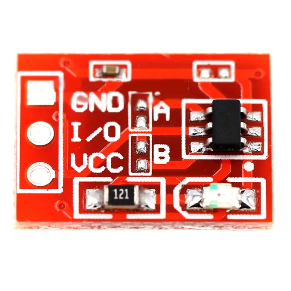 

Прочный красный сенсорный кнопочный модульный самоблокирующийся емкостный микропереключатель 20 шт. TTP223 Легкая установка Надежная производительность