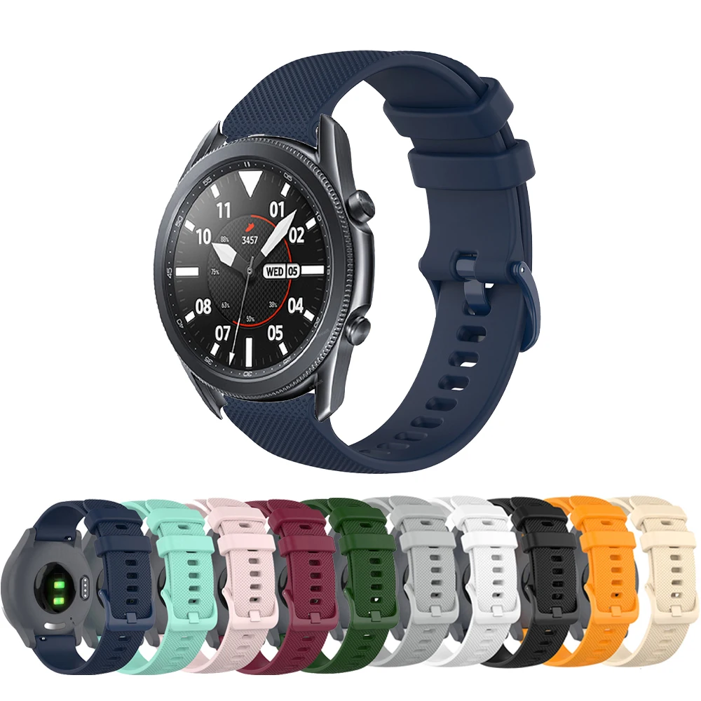 Ремешок силиконовый для Samsung galaxy watch 3 45 мм, спортивный браслет для наручных часов galaxy Watch 46 мм Gear S3 Correa, 22 мм
Ремешок силиконовый для Samsung galaxy watch 3 45 мм, спортивный браслет для наручных часов galaxy Watch 46 мм Gear S3 Correa, 22 мм