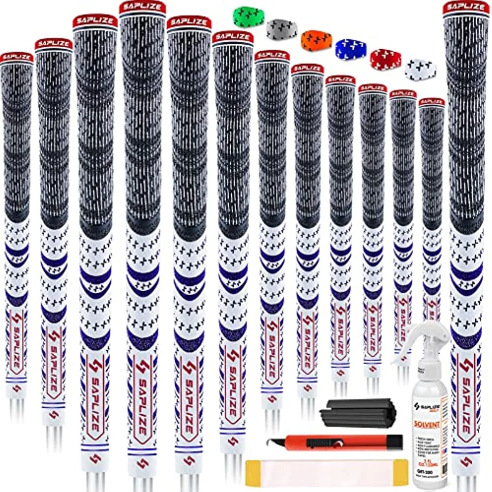 Hybrid Golf Grips (CL03) - Set of 13, Low Taper Design, Cross Corded Rubber Technology, Midsize,MultiCompound Golf Club Grips
Hybrid Golf Grips (CL03) - Set of 13, Low Taper Design, Cross Corded Rubber Technology, Midsize,MultiCompound Golf Club Grips