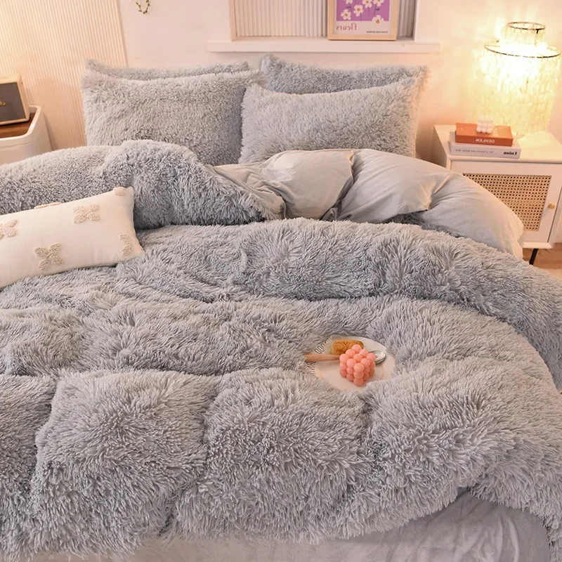 Luxury Autumn Winter Warm Pink Bedding Set Plush Kawaii Mink Velvet Queen Duvet Cover Set with Sheets Single Double Bedding Sets
Luxury Autumn Winter Warm Pink Bedding Set Plush Kawaii Mink Velvet Queen Duvet Cover Set with Sheets Single Double Bedding Sets