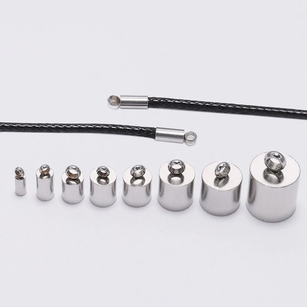 10pcs/lot Stainless Steel End Tip Cap Fit 2 To10mm Tassel Leather Cord End Crimp Caps for Jewelry Making DIY Bracelet Finding
10pcs/lot Stainless Steel End Tip Cap Fit 2 To10mm Tassel Leather Cord End Crimp Caps for Jewelry Making DIY Bracelet Finding